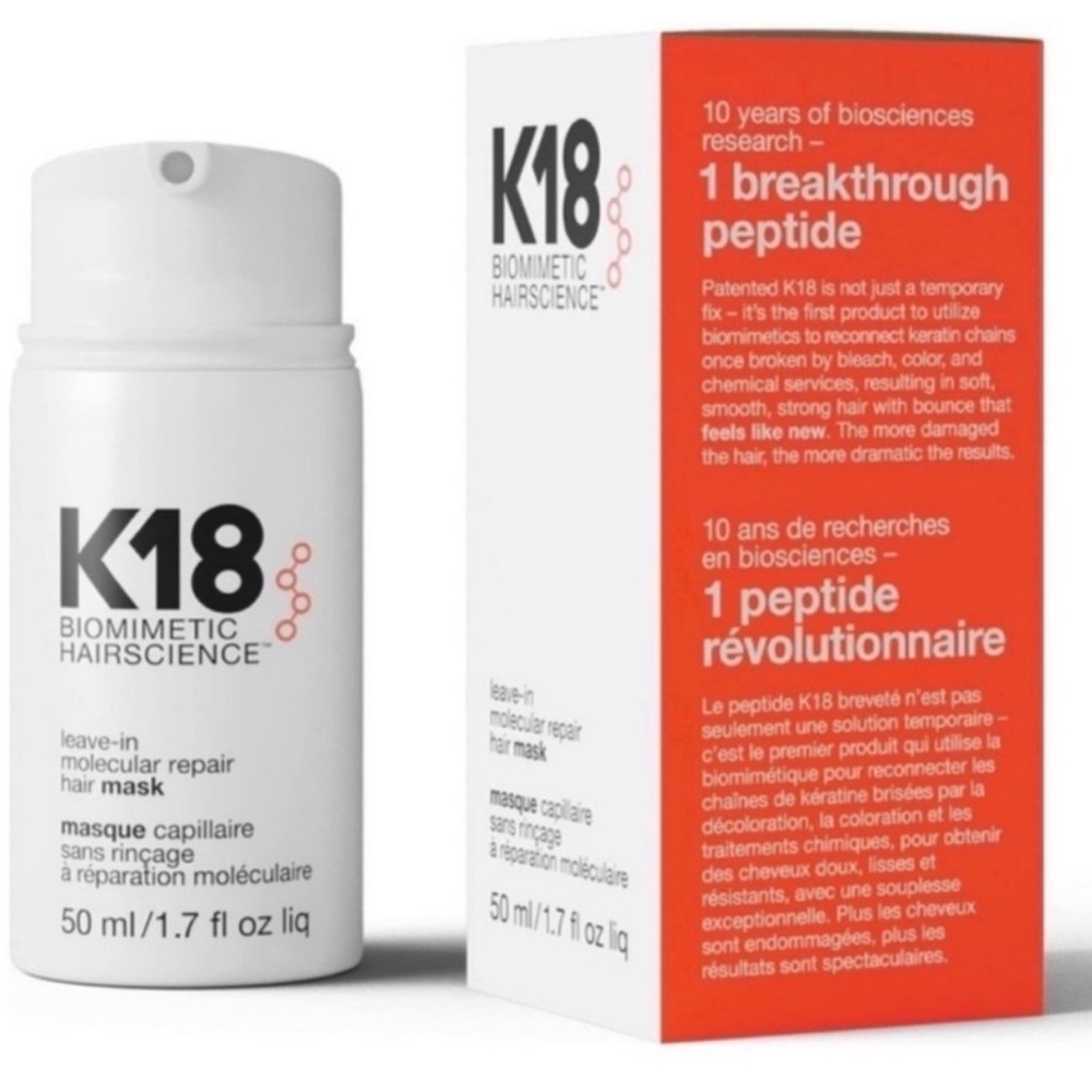 K18 Leave-In Molecular Repair Hair Mask
50ml - Sealed & Authentic ✨🛍️💕